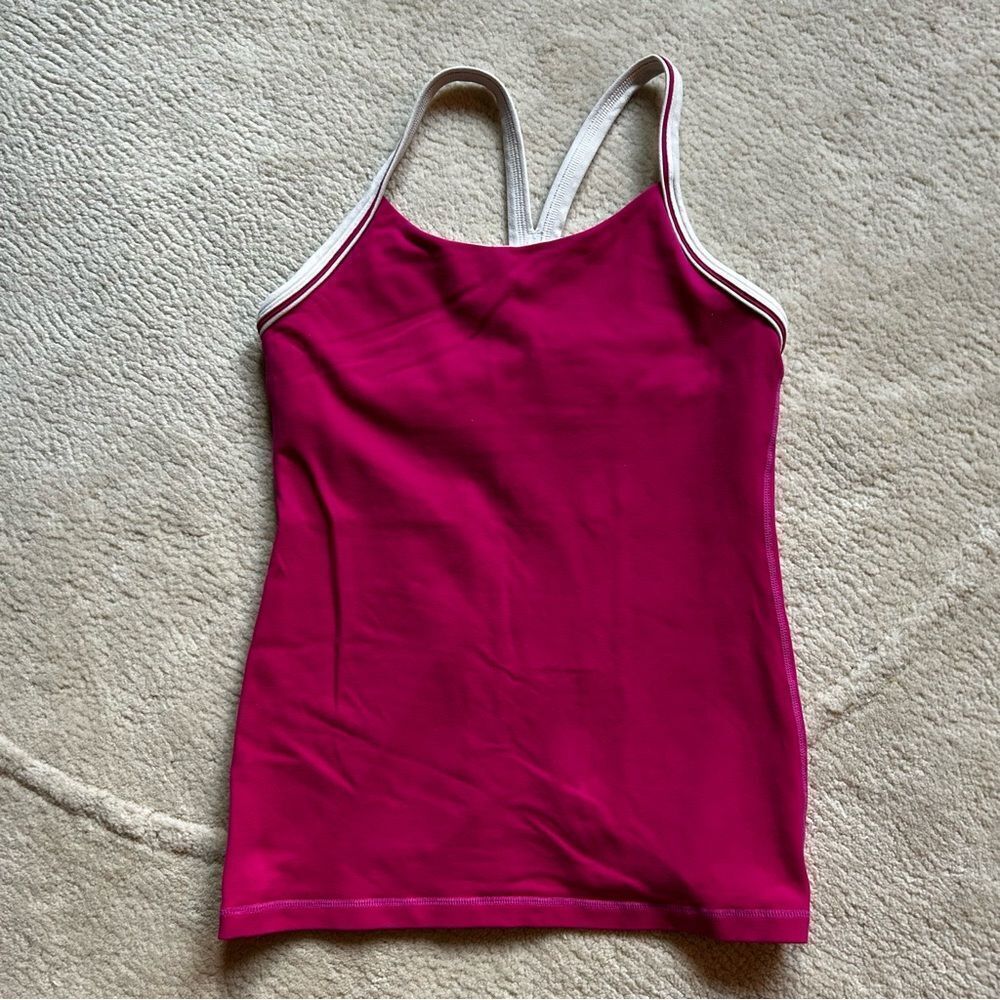 lululemon Pink Y Back Tank Top